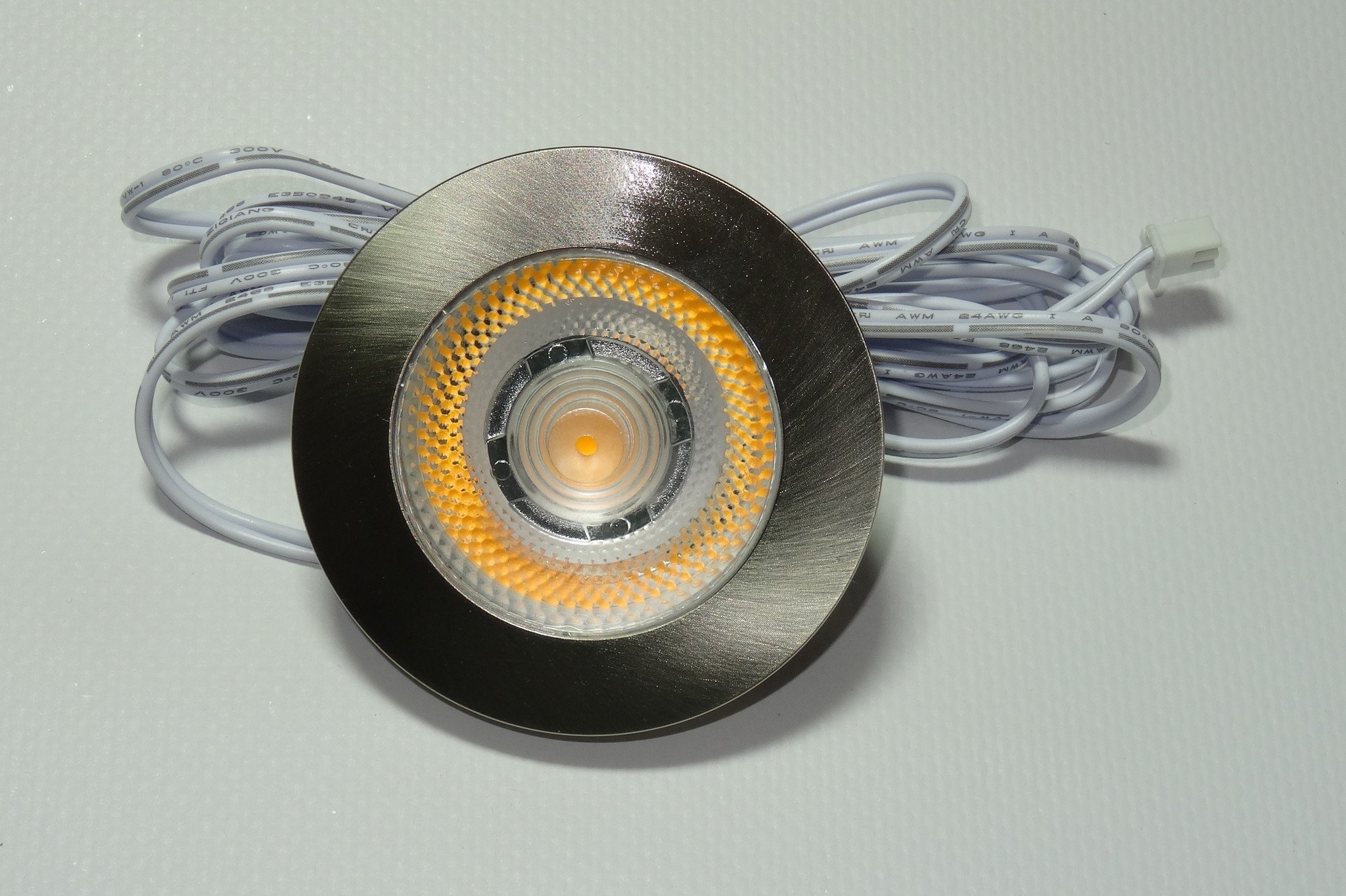 LED Meubelspot / Inbouw spot 3W, 2700K Warm Wit, 240 Lumen, 12VDC, IP44, Gatmaat 55mm, Staalkleurig, 2 Jaar Garantie, foto 5 van 6