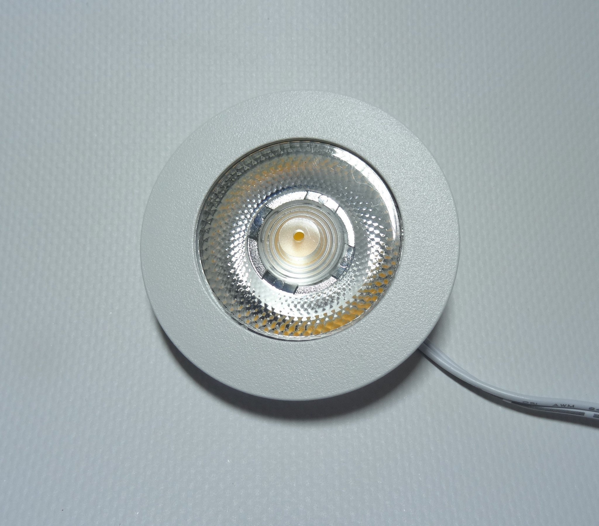 LED Meubelspot / Inbouw spot 3W, 2700K Warm Wit, 240 Lumen, 12VDC, IP44, Gatmaat 55mm, Witkleurig, 2 Jaar Garantie, foto 6 van 6