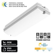 LED Portiek Verlichting, Wattage Switch 4/5.4/6.7/8W, CCT- Switch, Met Daglichtsensor, 2 Jaar Garantie