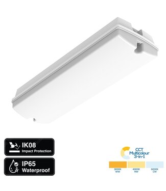 Galerij / Portiek LED verlichting 3w, 285 Lumen, CCT -Swtich (3000K/4000K/6000K) IP65, 2 Jaar Garantie