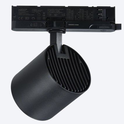 PRIME 3 Fase LED Rail Spot met Wattage switch: 12-42W, CCT-Switch, 1290 tot 4090 lumen, CRI>90, Zwarte Behuizing , 5 Jaar Garantie, foto 5 van 6