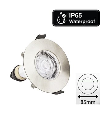 Led Spot Armatuur Staal , IP65 waterbestendig, Gatmaat 70mm, Incl. GU10 Fitting