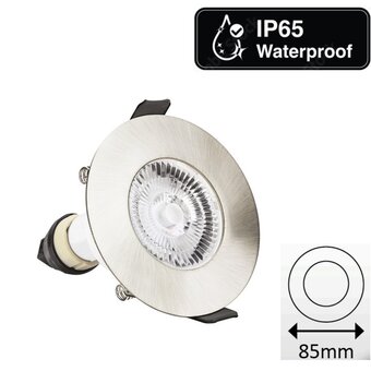 Led Spot Armatuur Staal , IP65 waterbestendig, Gatmaat 70mm, Incl. GU10 Fitting