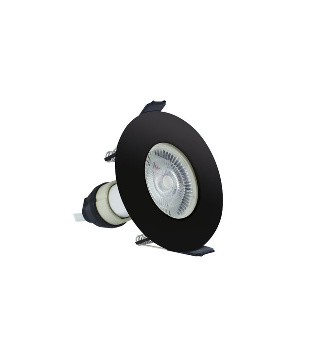 Led Spot Armatuur Zwart , IP65 waterbestendig, Gatmaat 70mm, Incl. GU10 Fitting