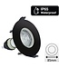 Led Spot Armatuur Zwart , IP65 waterbestendig, Gatmaat 70mm, Incl. GU10 Fitting