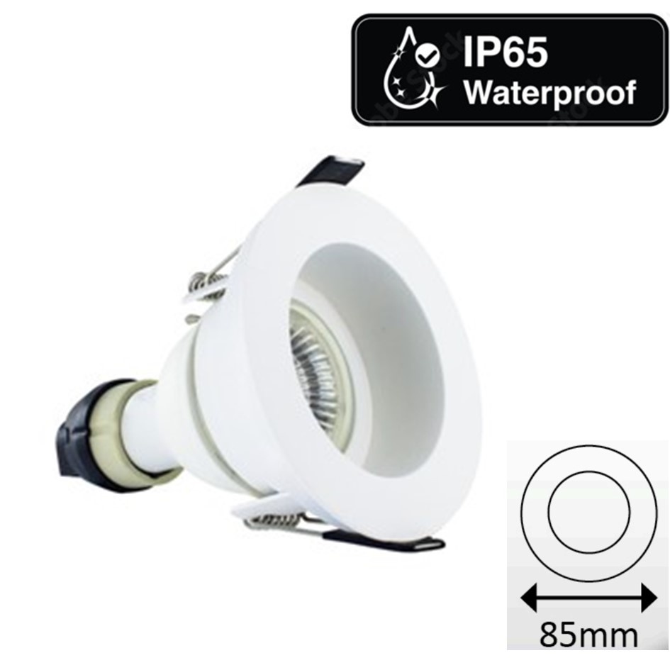 Led Spot Armatuur Verdiept Wit, IP65, Incl. GU10 Fitting, foto 2 van 6