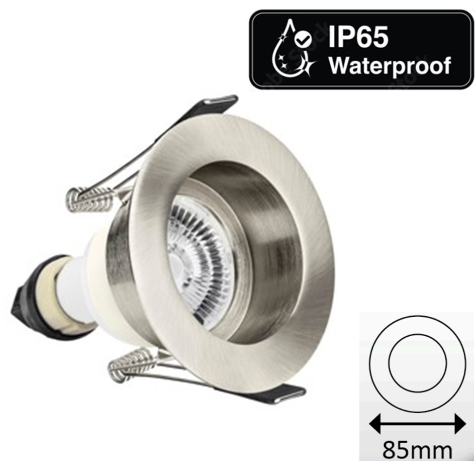 Led Spot Armatuur Verdiept Staal, IP65, Incl. GU10 Fitting, foto 2 van 6