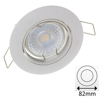 Inbouw LED Spot Wit met Klemveer - IP20 - Gatmaat 72mm