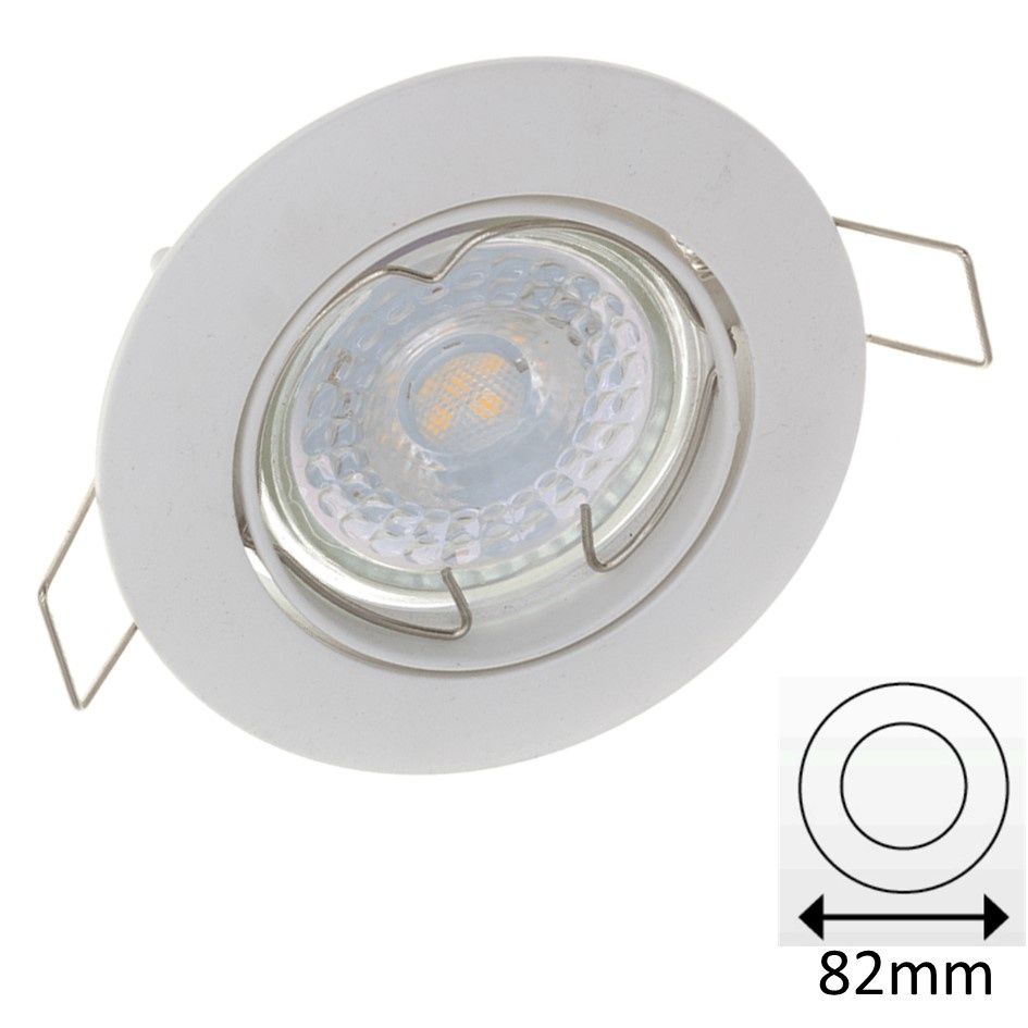 Inbouw LED Spot Wit met Klemveer - IP20 - Gatmaat 72mm