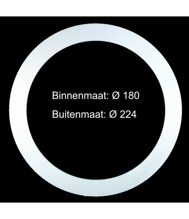 Verloopring | Wit | Ø180-224mm | Metaal