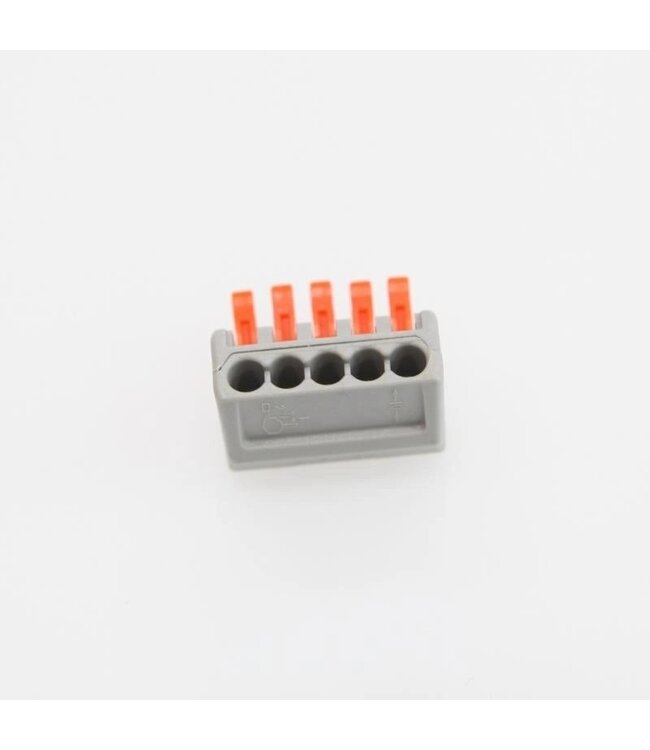 Snelkoppeling Lasklem 5-Vaks |  0.08-4 mm² | Grijs | 32A