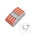 Snelkoppeling Verbindingslasklem 4-Vaks | Doorverbinder 4x4 |  0.08-4 mm² | Grijs | 32A