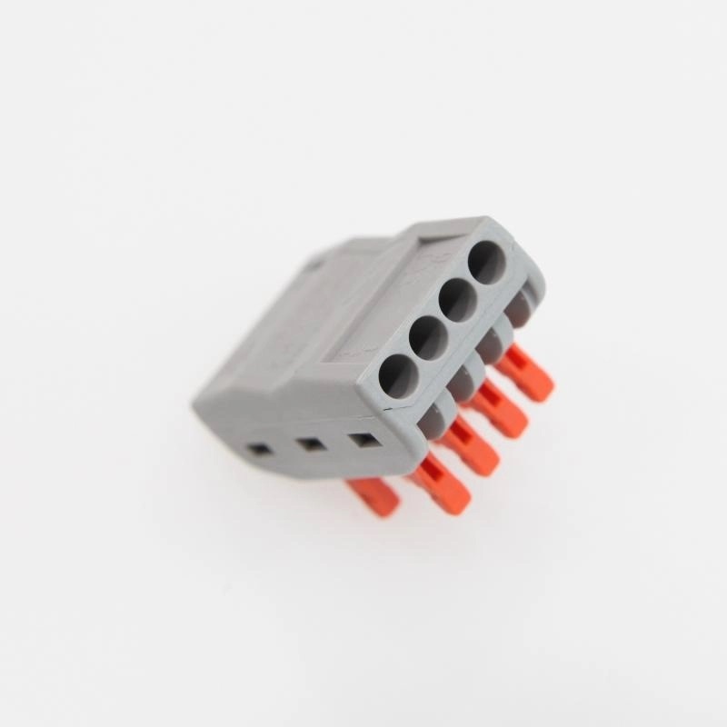 Snelkoppeling Verbindingslasklem 4-Vaks | Doorverbinder 4x4 | 0.08-4 mm² | Grijs | 32A, foto 3 van 4