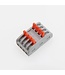 Snelkoppeling Verbindingslasklem 4-Vaks | Doorverbinder 4x4 |  0.08-4 mm² | Grijs | 32A