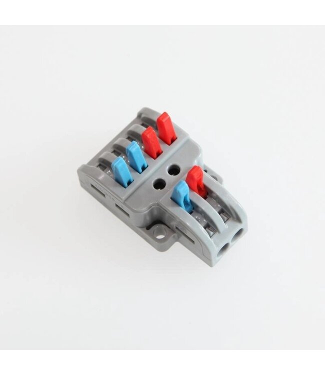 Snelkoppeling Verbindingslasklem 2x4Vaks | Doorverbinder 2x4 |  0.08-4 mm² | Grijs | 32A