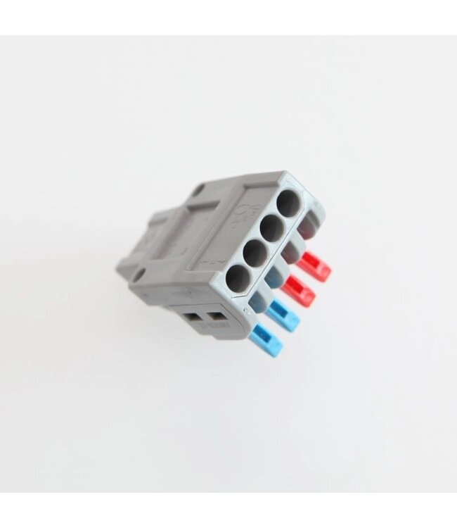 Snelkoppeling Verbindingslasklem 2x4Vaks | Doorverbinder 2x4 |  0.08-4 mm² | Grijs | 32A