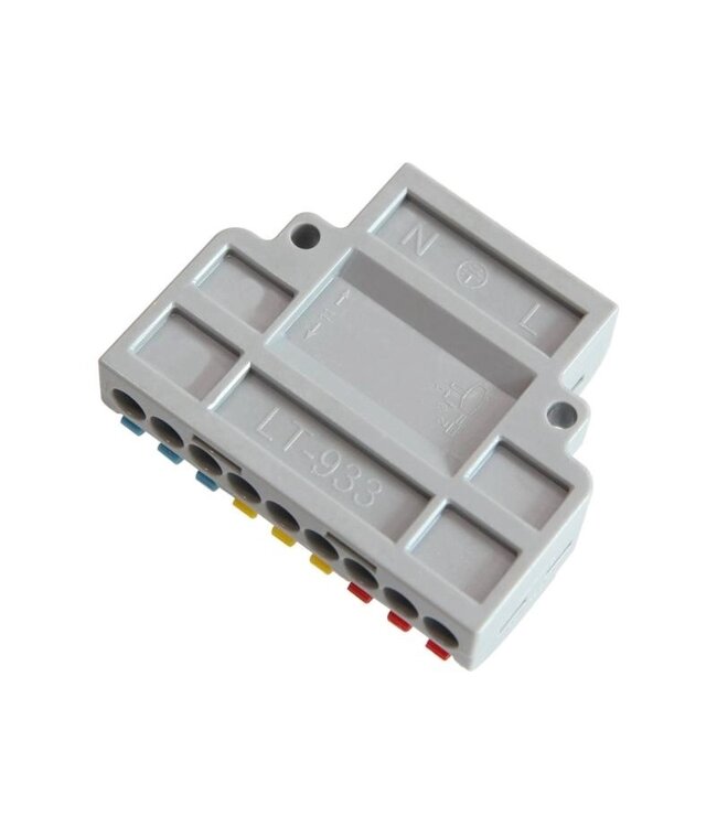 Snelkoppeling Verbindingslasklem 3x9Vaks | Doorverbinder 3x9 |  0.08-4 mm² | Grijs | 32A