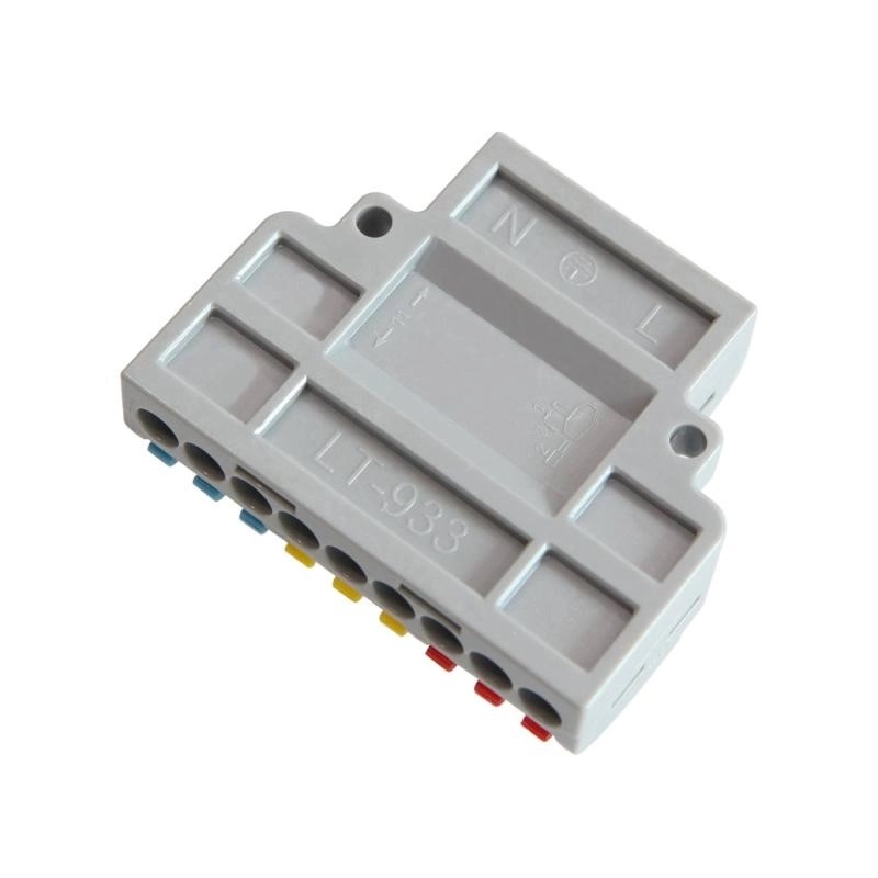 Snelkoppeling Verbindingslasklem 3x9Vaks | Doorverbinder 3x9 | 0.08-4 mm² | Grijs | 32A, foto 2 van 4