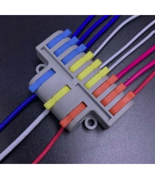 Snelkoppeling Verbindingslasklem 3x9Vaks | Doorverbinder 3x9 |  0.08-4 mm² | Grijs | 32A