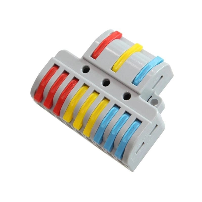 Snelkoppeling Verbindingslasklem 3x9Vaks | Doorverbinder 3x9 | 0.08-4 mm² | Grijs | 32A, foto 4 van 4