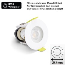 Mini Led Spot Armatuur wit, IP65 waterbestendig, Gatmaat 43mm, incl. GU10 Fitting