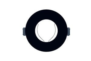 Mini Led Spot Armatuur Zwart, IP65 waterbestendig, Gatmaat 43mm, incl. GU10 Fitting, foto 4 van 5