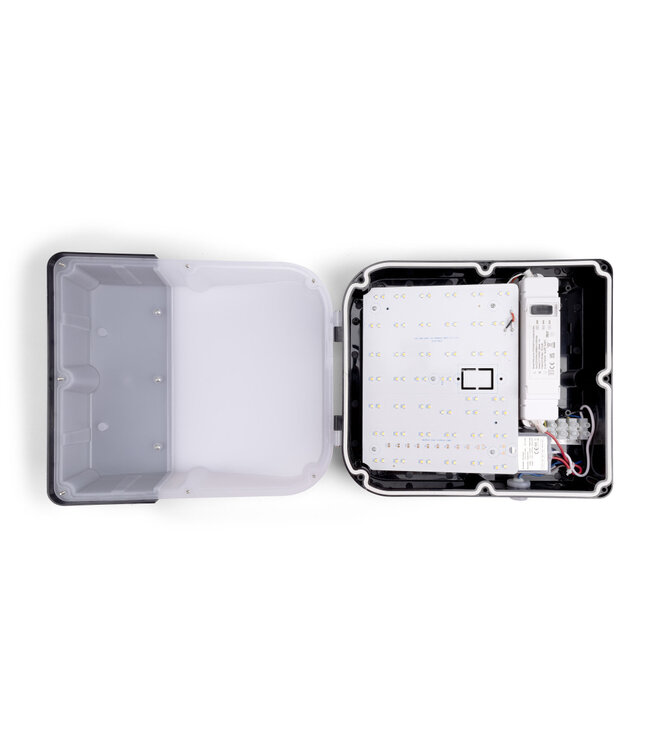 LED Wallpack Slim 20/30w, 2400/3600 Lumen, CCT Switch (3000K/4000K/6000K), Met Schemersensor, IP65, IK10, 3 Jaar Garantie