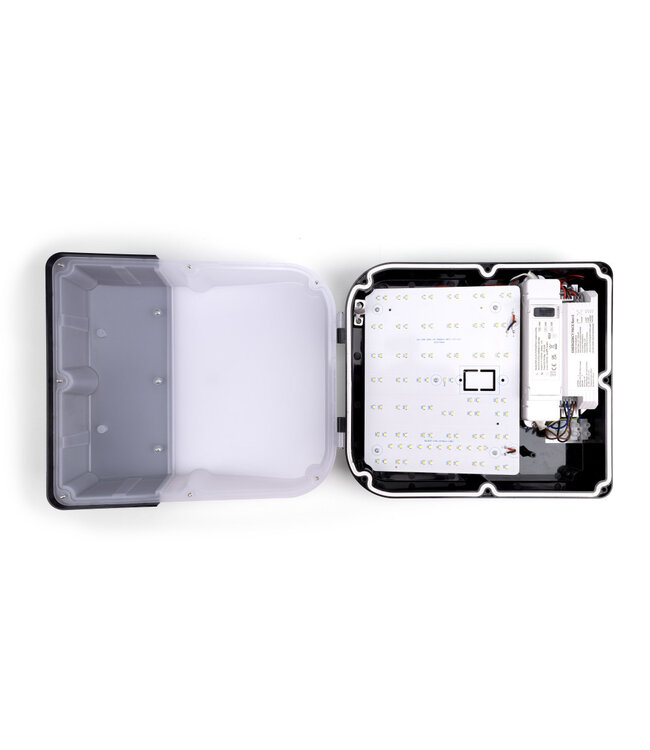 LED Wallpack Slim 20/30w, 2400/3600 Lumen, CCT Switch (3000K/4000K/6000K), Met Noodaccu, IP65, IK10, 3 Jaar Garantie