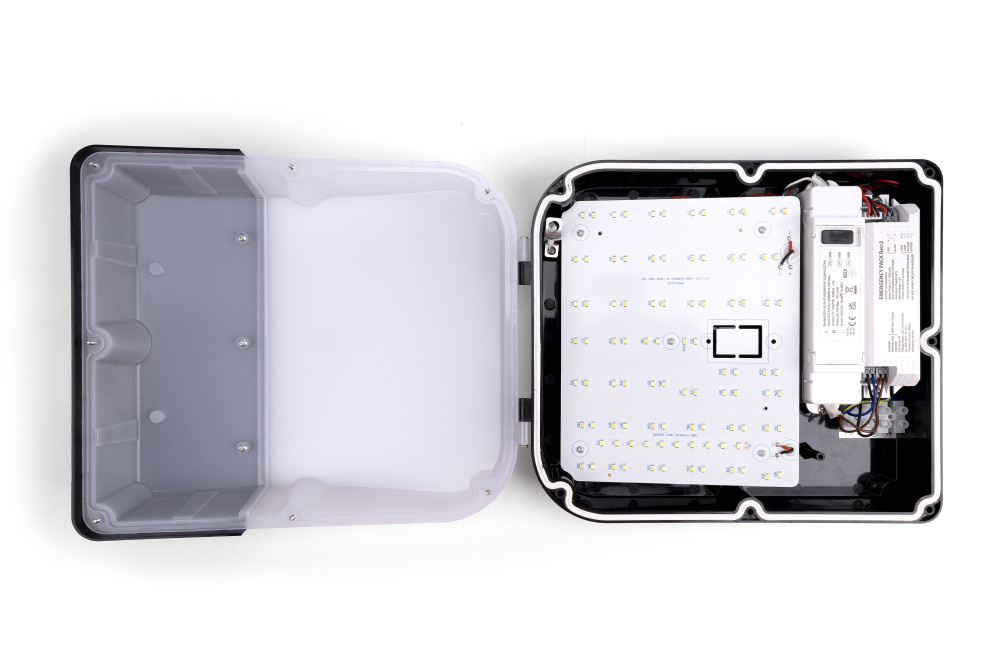 LED Wallpack Slim 20/30w, 2400/3600 Lumen, CCT Switch (3000K/4000K/6000K), Met Noodaccu, IP65, IK10, 3 Jaar Garantie, foto 2 van 5