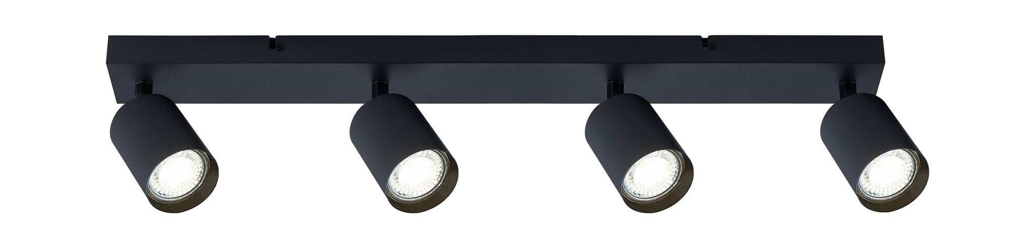 Opbouw Bar Spot Armatuur Zwart Siena - 4x GU10 (max 10 watt per spot) - IP20