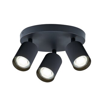 Opbouw Rond Spot Armatuur Zwart Siena - 3x GU10 (max 10 watt per spot) - IP20