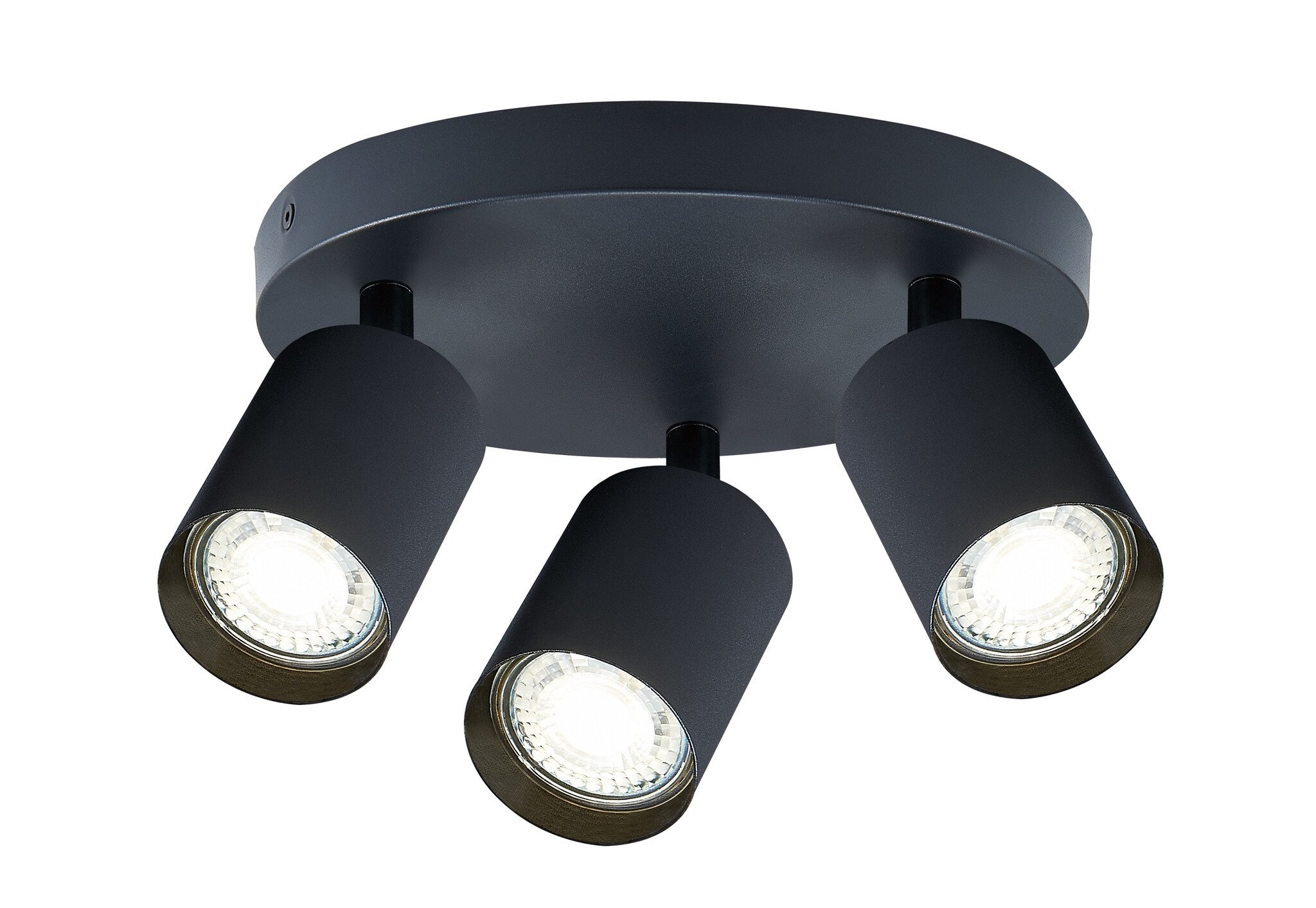 Opbouw Rond Spot Armatuur Zwart Siena - 3x GU10 (max 10 watt per spot) - IP20