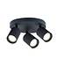 Opbouw Rond Spot Armatuur Zwart Siena - 3x GU10 (max 10 watt per spot) - IP20