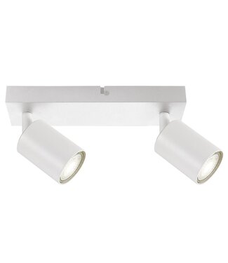 Opbouw Bar Spot Armatuur Wit Siena - 2x GU10 (max 10 watt per spot) - IP20