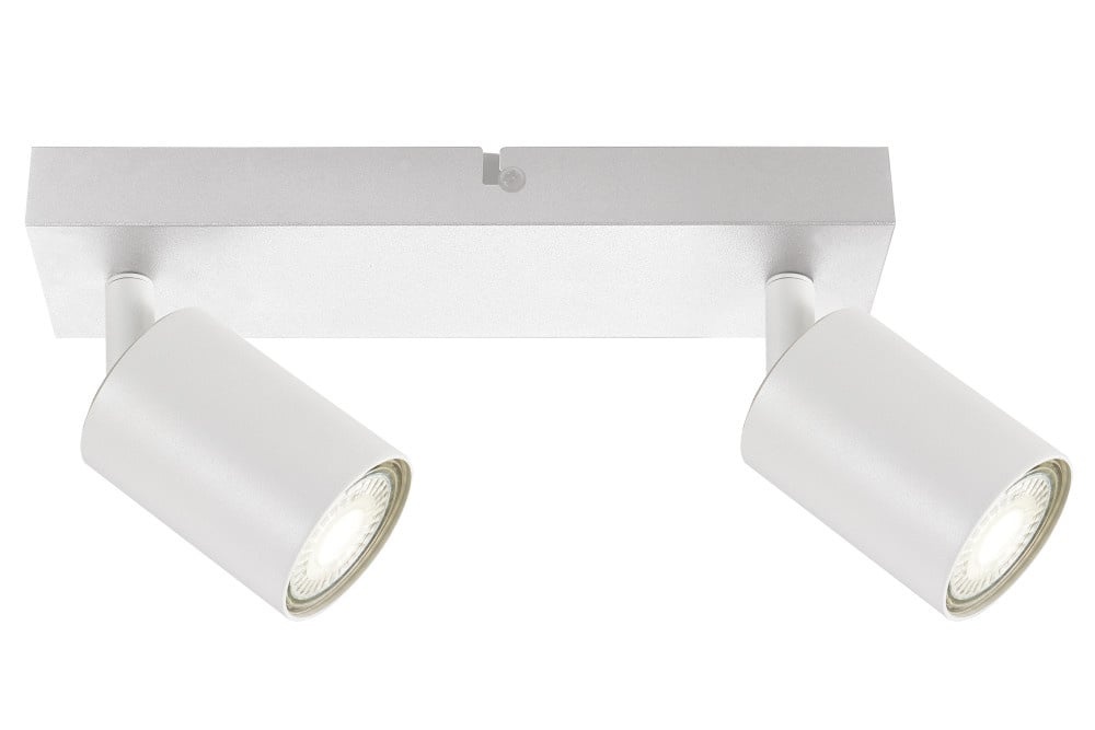 Opbouw Bar Spot Armatuur Wit Siena - 2x GU10 (max 10 watt per spot) - IP20