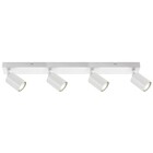 Opbouw Bar Spot Armatuur Wit Siena - 4x GU10 (max 10 watt per spot) - IP20