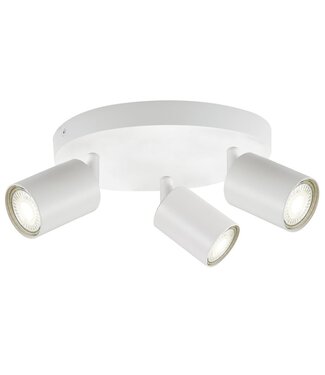Opbouw Rond Spot Armatuur Wit Siena - 3x GU10 (max 10 watt per spot) - IP20