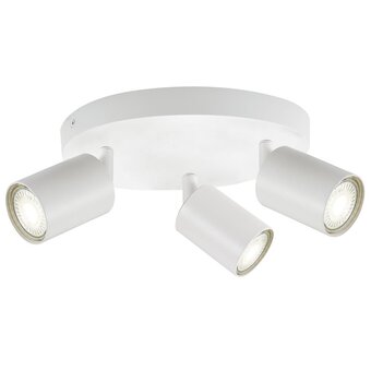 Opbouw Rond Spot Armatuur Wit Siena - 3x GU10 (max 10 watt per spot) - IP20