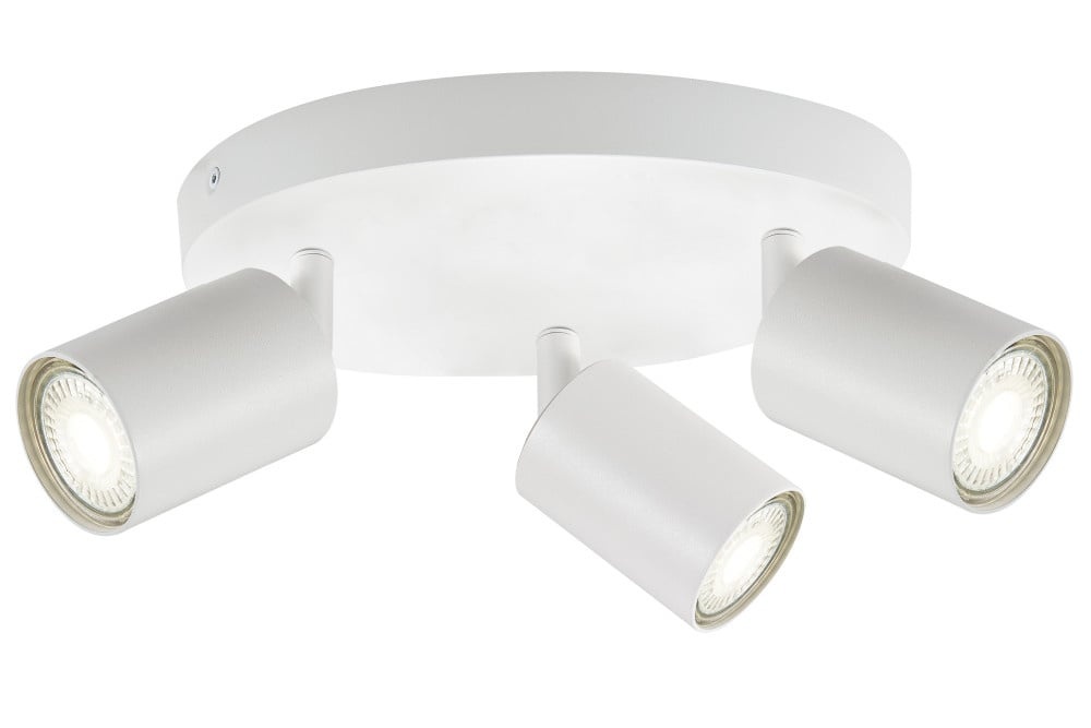 Opbouw Rond Spot Armatuur Wit Siena - 3x GU10 (max 10 watt per spot) - IP20