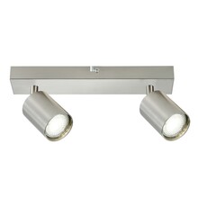 Opbouw Bar Spot Armatuur Satin Nickel Siena - 2x GU10 (max 10 watt per spot) - IP20