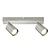 Opbouw Bar Spot Armatuur Satin Nickel Siena - 2x GU10 (max 10 watt per spot) - IP20