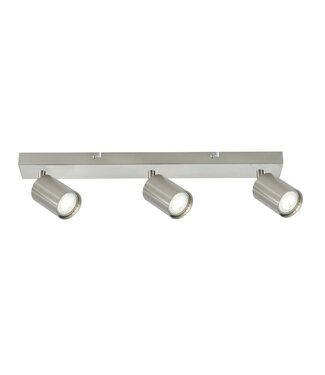 Opbouw Bar Spot Armatuur Satin Nickel Siena - 3x GU10 (max 10 watt per spot) - IP20
