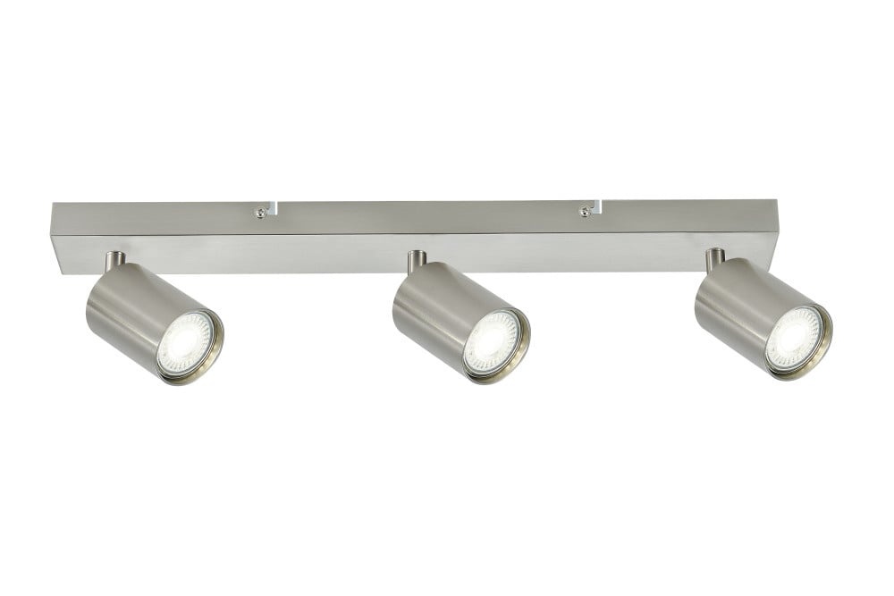Opbouw Bar Spot Armatuur Satin Nickel Siena - 3x GU10 (max 10 watt per spot) - IP20