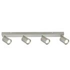 Opbouw Bar Spot Armatuur Satin Nickel Siena - 4x GU10 (max 10 watt per spot) - IP20