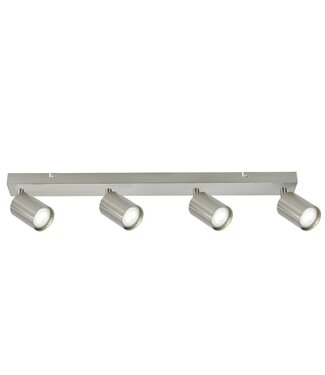 Opbouw Bar Spot Armatuur Satin Nickel Siena - 4x GU10 (max 10 watt per spot) - IP20