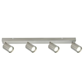 Opbouw Bar Spot Armatuur Satin Nickel Siena - 4x GU10 (max 10 watt per spot) - IP20