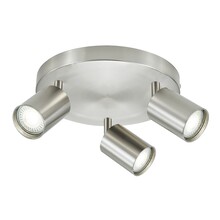 Opbouw Rond Spot Armatuur Satin Nickel Siena - 3x GU10 (max 10 watt per spot) - IP20