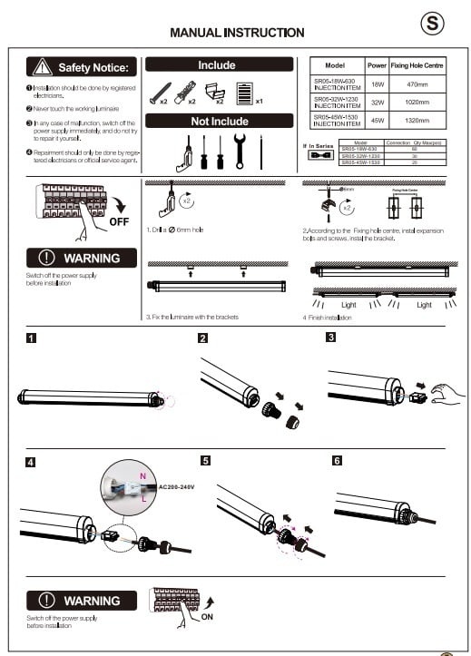 ECO Slim Led Tri Proof 120cm, 32w, 4480 Lumen (140lm/w) , Koppelbaar, IP65, 2 jaar garantie, foto 3 van 6