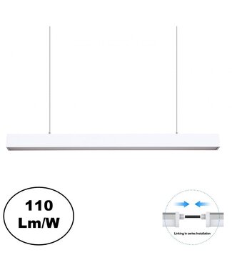 Led Linear Lamp 150cm, 48w, 5280 Lumen (110lm/w), Witkleurige behuizing, Koppelbaar, 3 Jaar Garantie