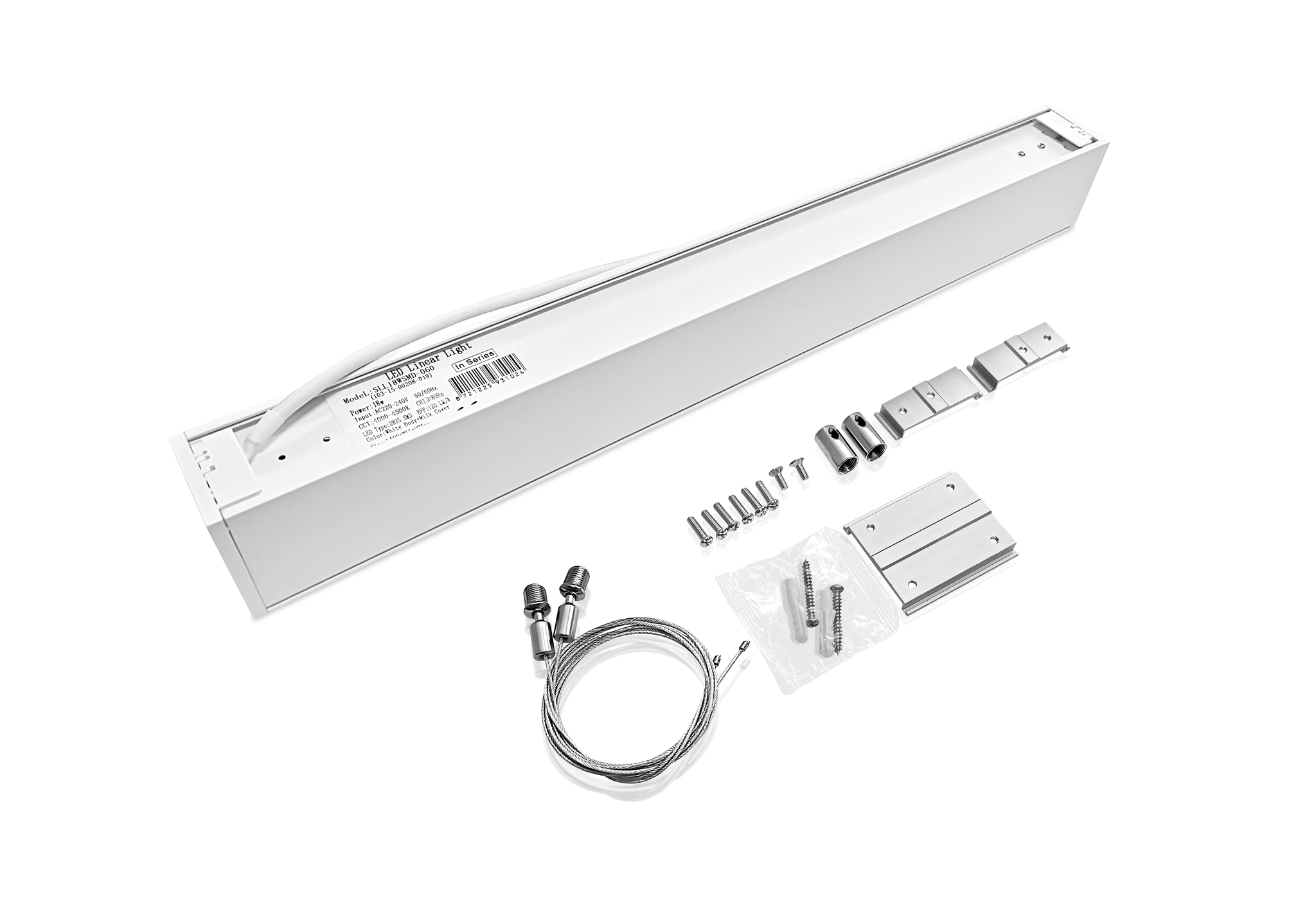 Led Linear Lamp 120cm, 36w, 3960 Lumen (110lm/w), Witkleurige behuizing, Koppelbaar, 3 Jaar Garantie, foto 6 van 6